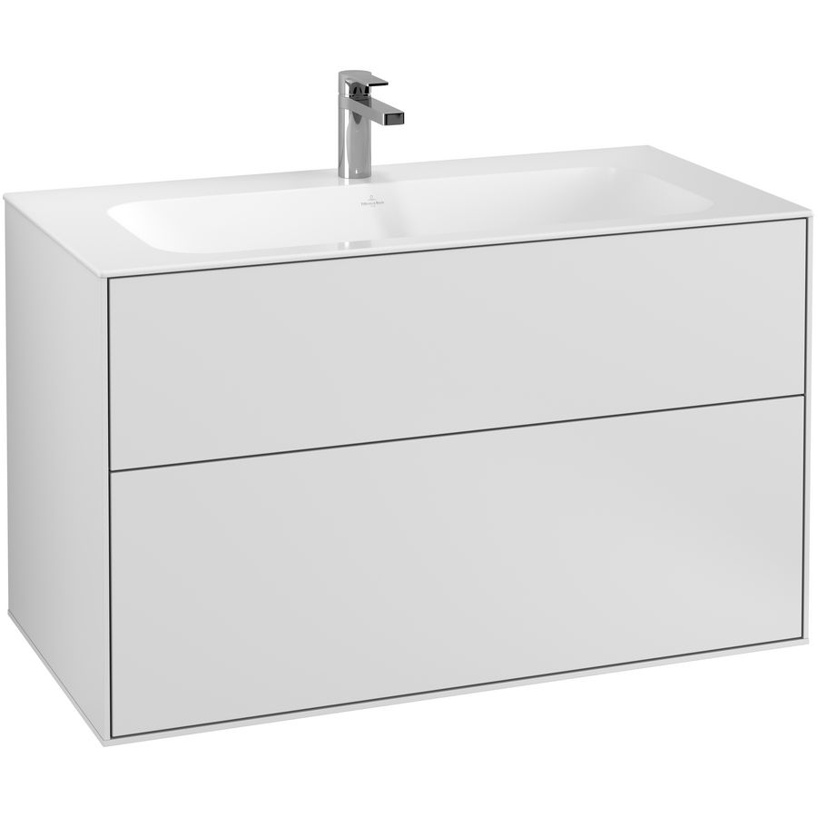 Wastafelonderkast Finion 996x591x498mm White Matt Lacquer F02000MT