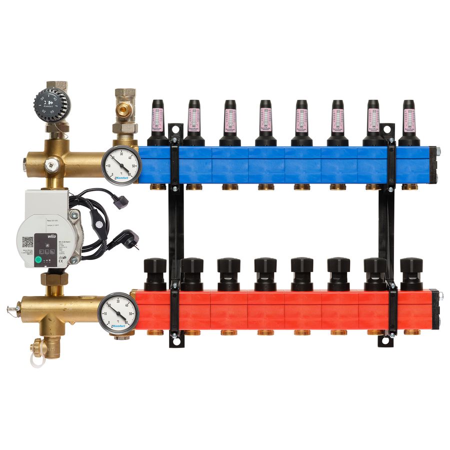 Vloerverw.verdeler 4803 E-pomp BA. 60-250l/u 8-groeps