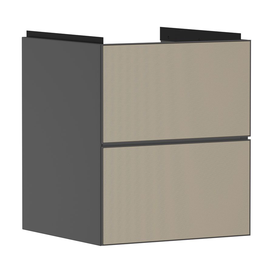 Onderkast Slate Matt Grey / front patterned bronze 480x475mm 2x la tbv fontein Xevolos E 54174390