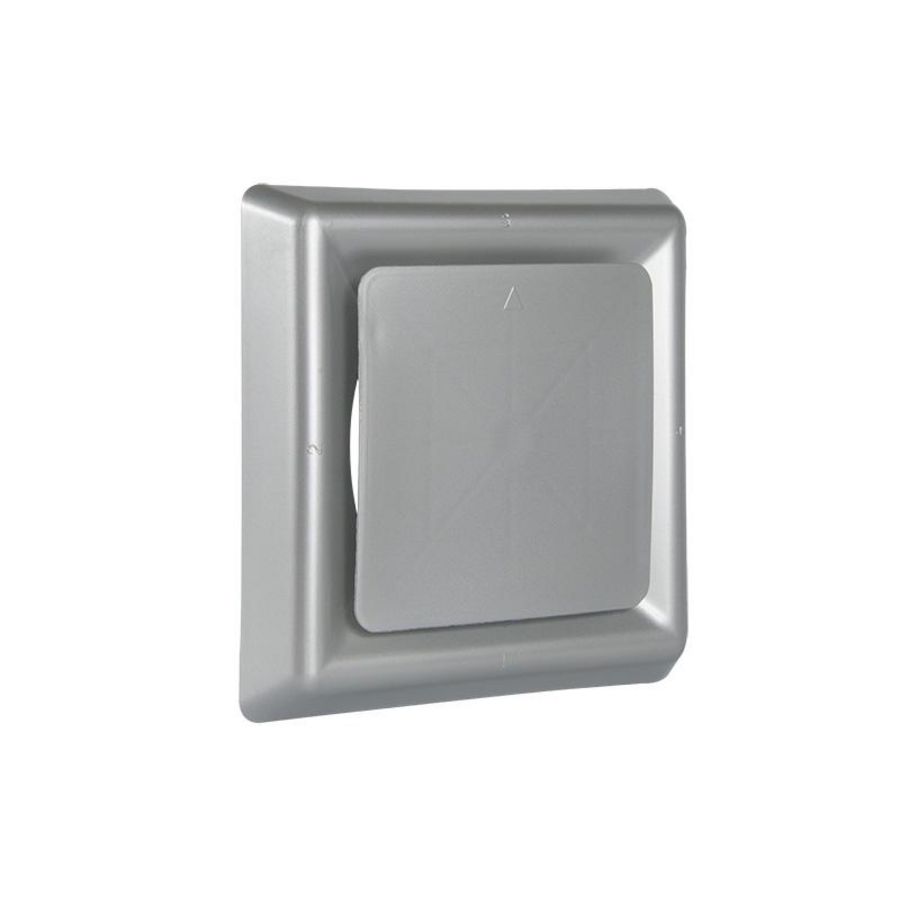 Vierkant afzuigventiel+klemmen Ø125mm aluminium