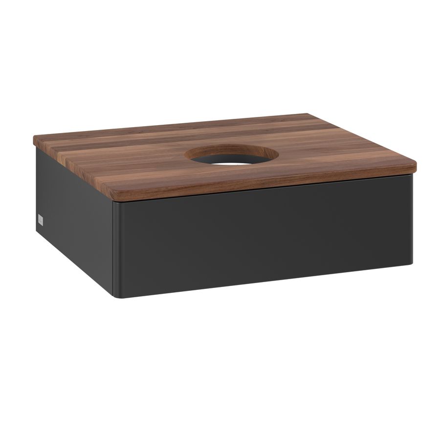 Wastafelonderkast Antao 600x190x500mm Black Matt Lacquer K07012PD