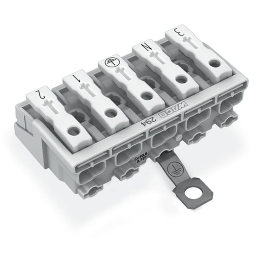 Kroonklem Drukknop extern PE-schroefcontact 294-4455 VVE=250