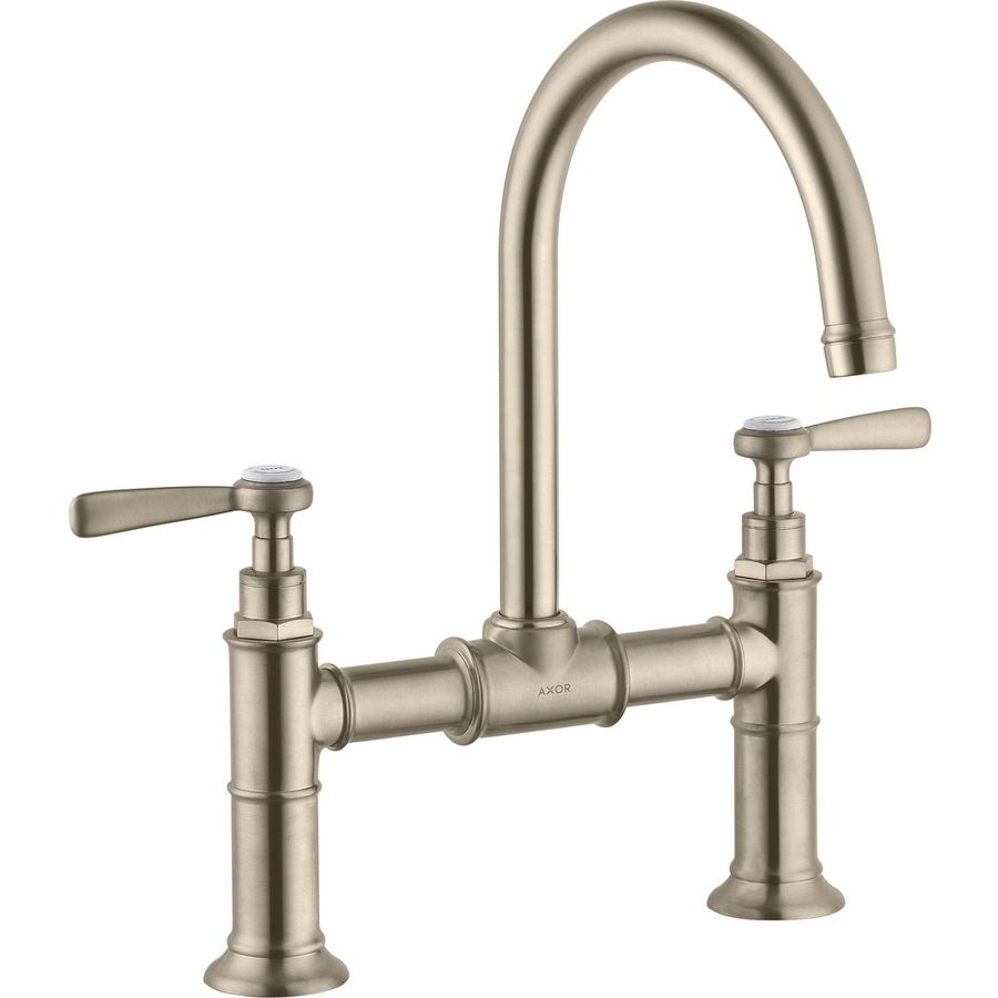 AXOR Montreux 2-gats/greeps wastafelkraan 220 brushed nickel
