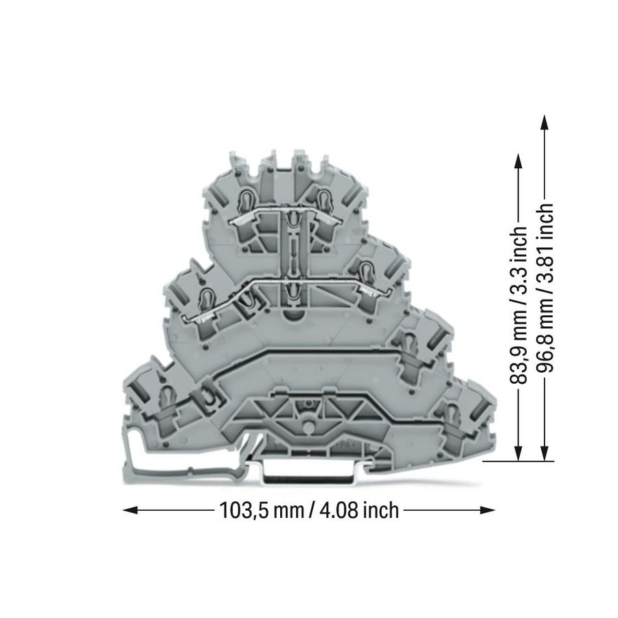 4-etage rijg rijg motoraansluiting L1 - L2 2002-4111 VVE=25