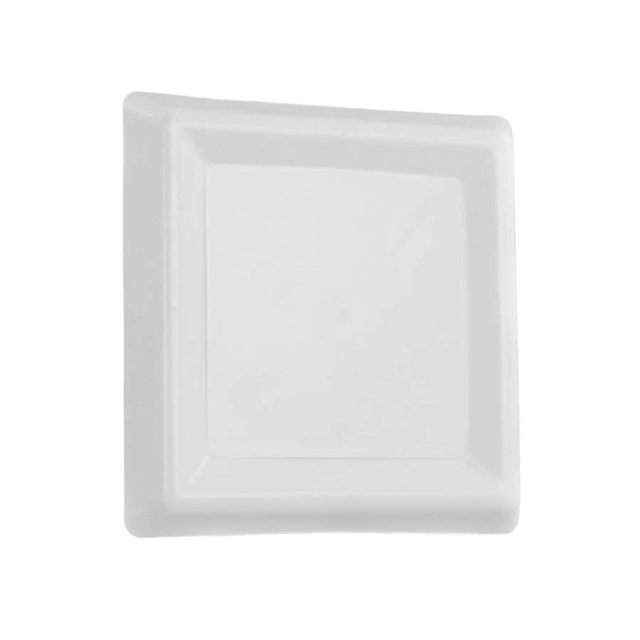 Vierkant afzuigventiel+klemmen Ø150mm wit