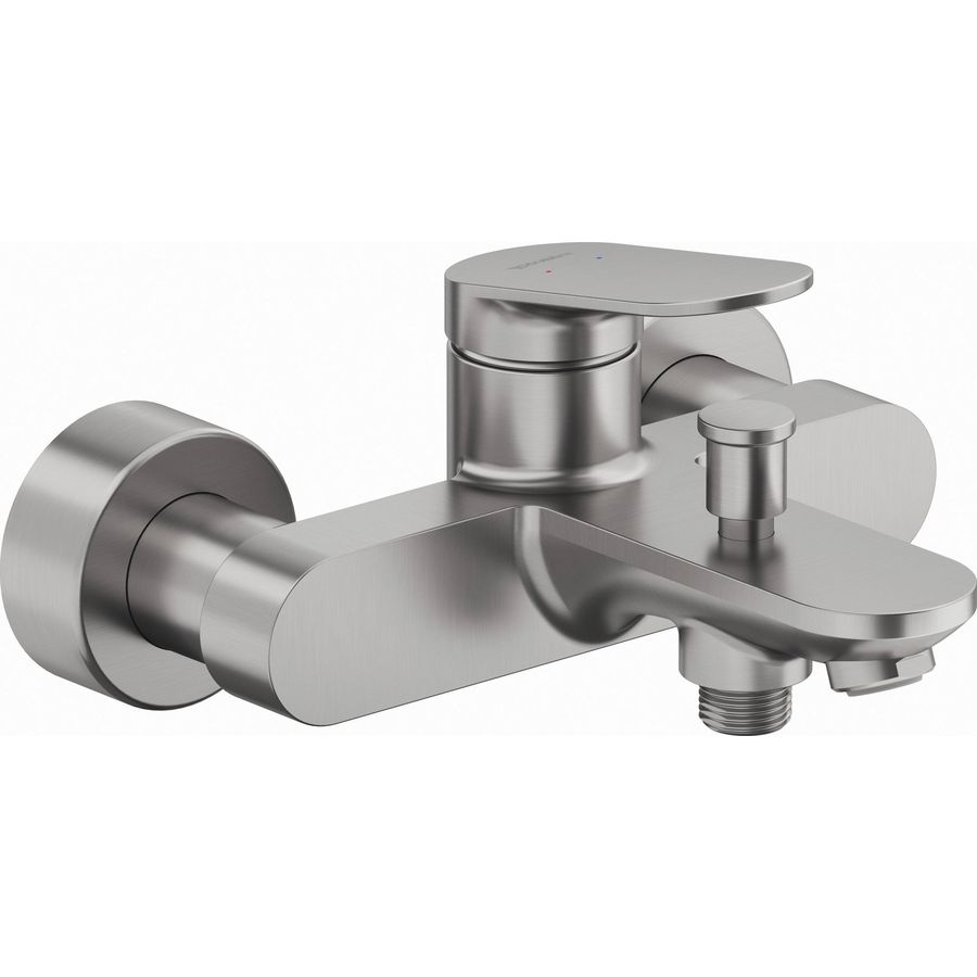 Wave 1-hendel badmengkraan hoh 150mm rvs geborsteld incl. S-koppelingen