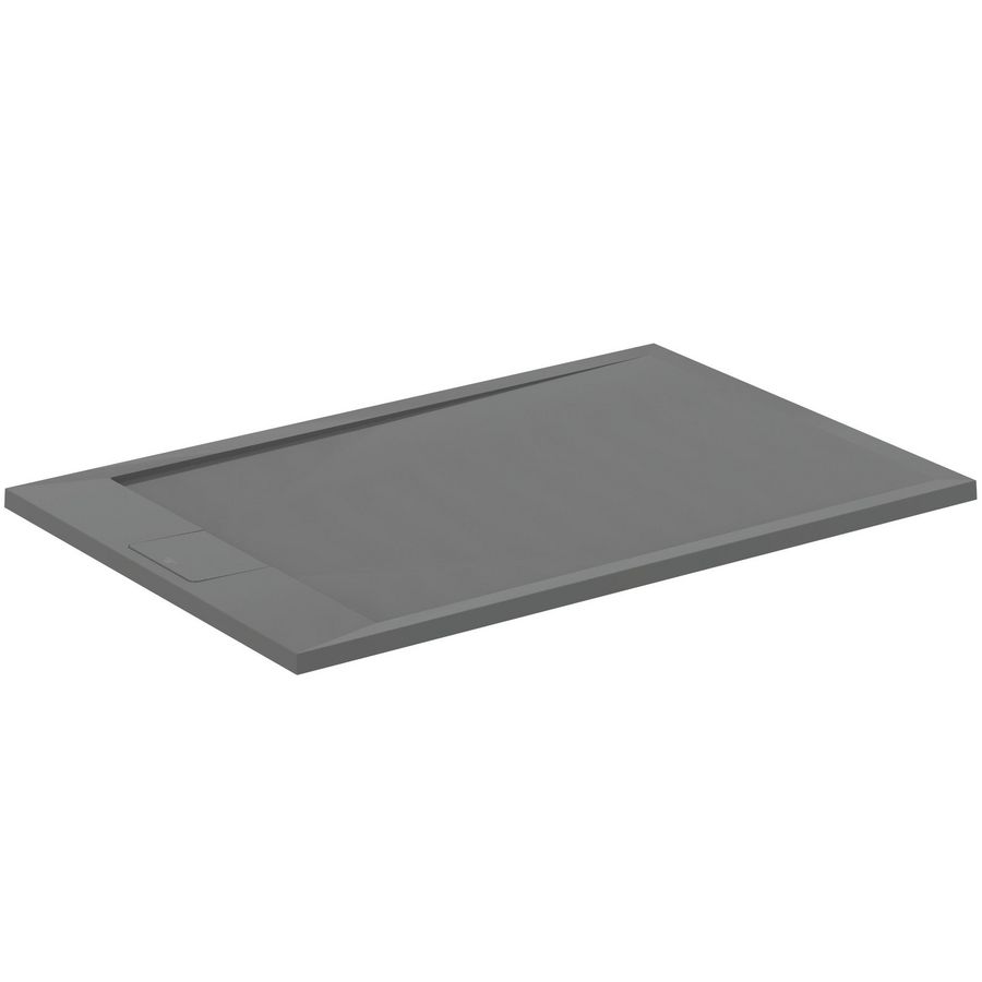 Douchebak I.LIFE ultra flat solid composiet 120x90cm rechthoekig betongrijs