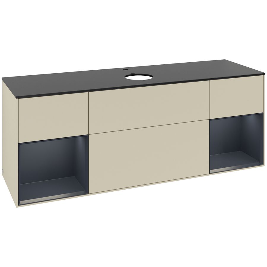 Wastafelonderkast Finion 1600x603x501mm S.Grey Matt Lacquer F862HGHJ