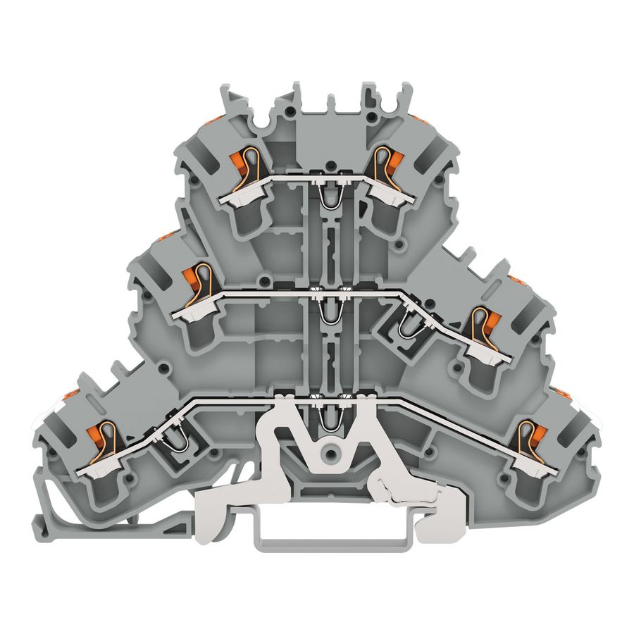 3-etageklem Afscherm-/rijg-/rijgklem 2,5mm² 2202-3228 VVE=50