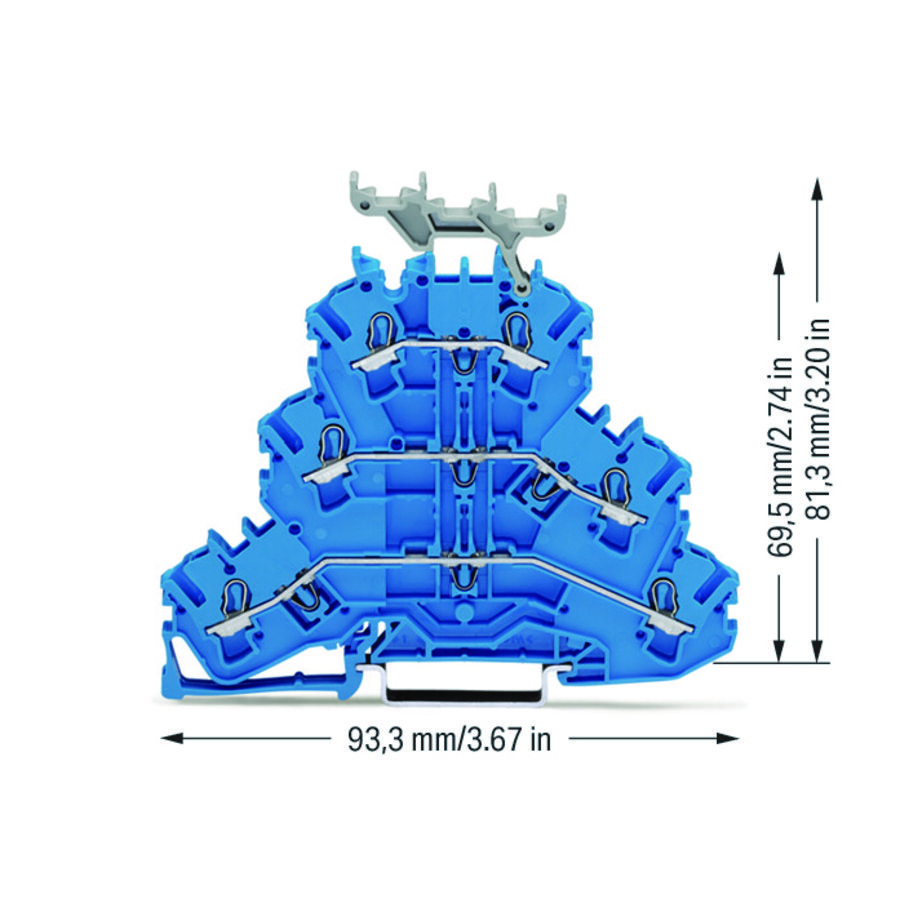 3-etageklem Rijg-/rijg-/rijg N/N/N blauw 2002-3234 VVE=50