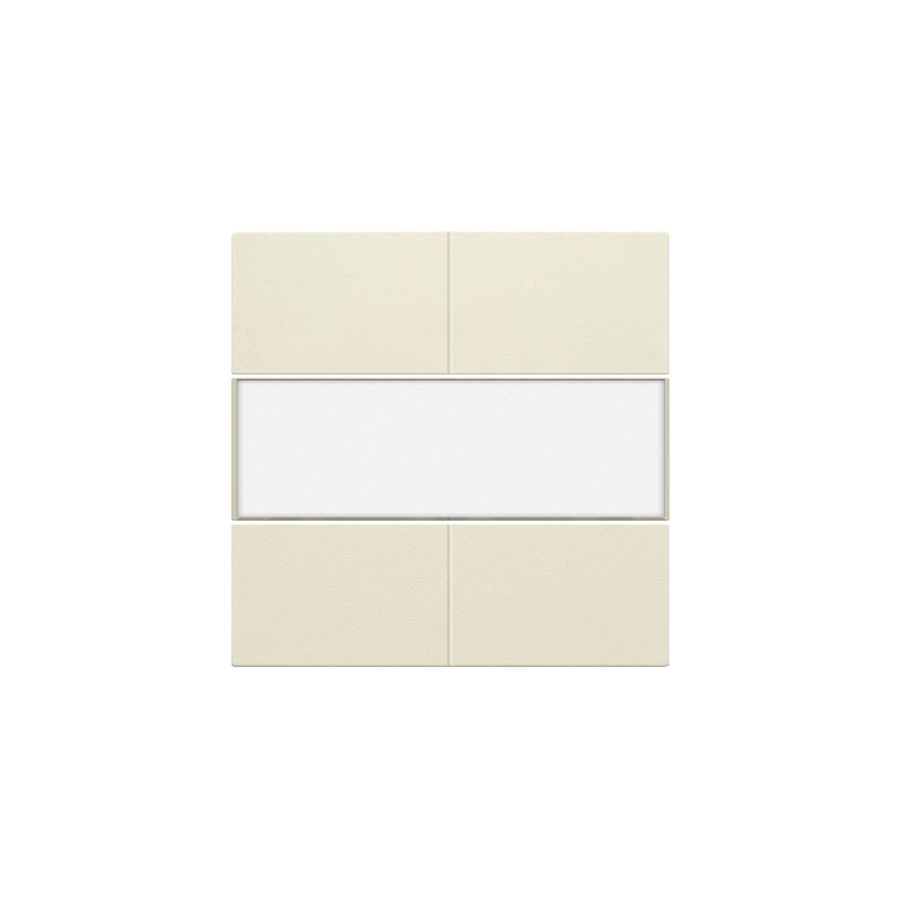 Afwerkingsset 4-voudige pot.vrij knop 24V tekstveld cream