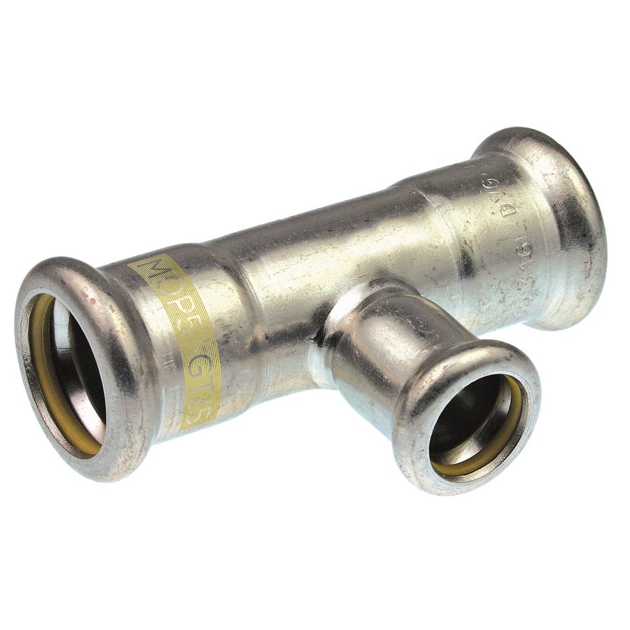 T-koppeling verlopend Xpress RVS gas 35x22x35mm R2715G VVE=5