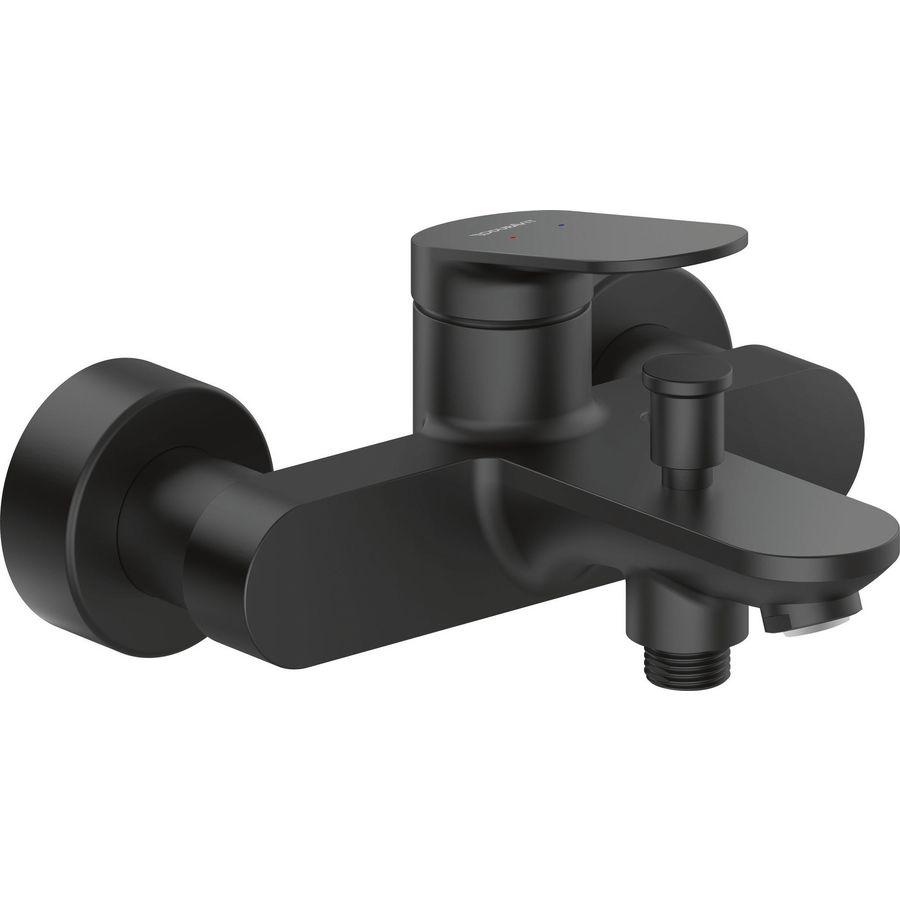 Wave 1-hendel badmengkraan hoh 150mm mat zwart incl. S-koppelingen