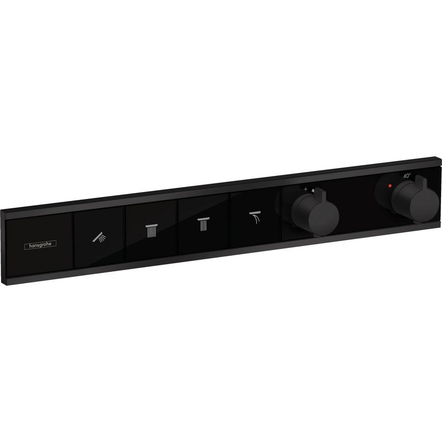 Afbouwdeel inbouwthermostaat RainSelect 4 functies 18,5l/min. mat zwart