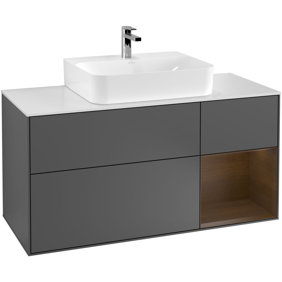 Wastafelonderkast Finion 1200x603x501mm Antr. Matt Lacquer F171GNGK