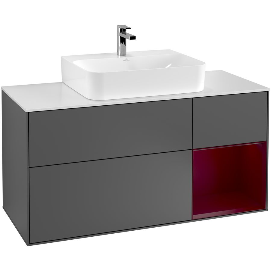Wastafelonderkast Finion 1200x603x501mm Antr. Matt Lacquer F171HBGK