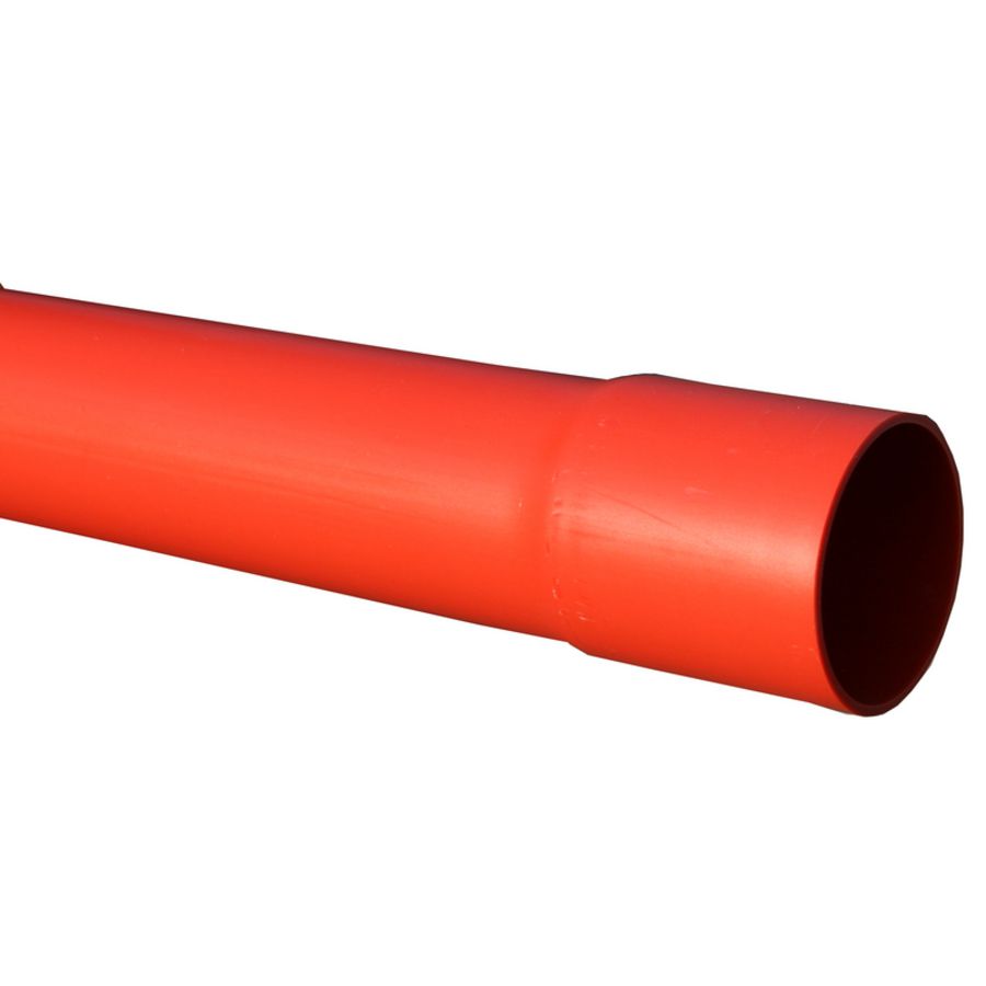 Lengte a 5mtr. PVC kabelbuis 200mm SN4mm TRL/SV rood