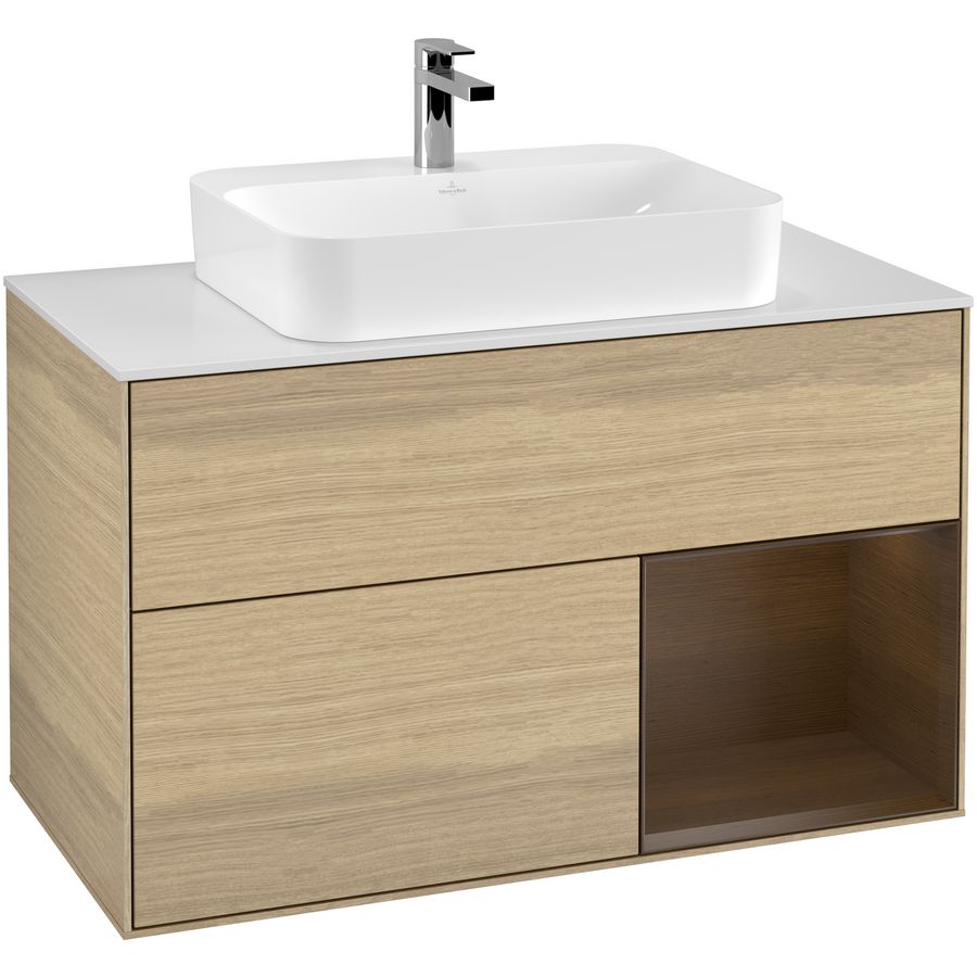 Wastafelonderkast Finion 1000x603x501mm Oak Veneer G371GNPC