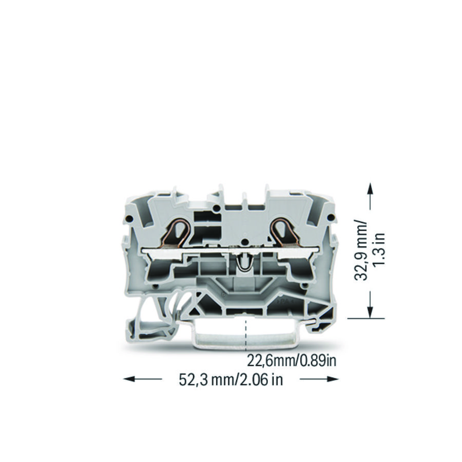 2-draads rijg 4mm² voor Ex e II- VVE=50