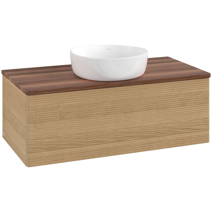 Wastafelonderkast Antao 1000x360x500mm Honey Oak L31112HN