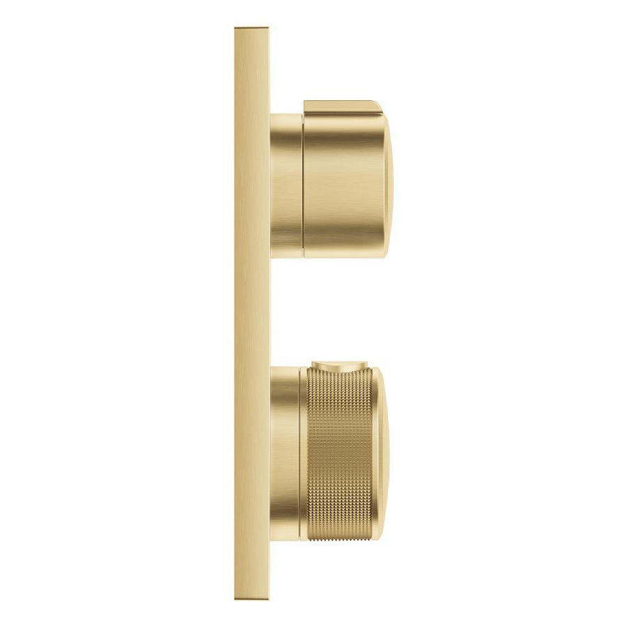 Allure afbouwdeel thermostatische inbouwmengkraan met omstel hoofd- en handdouche cool sunrise geborsteld (mat goudkleurig) (Spa colors coll.)