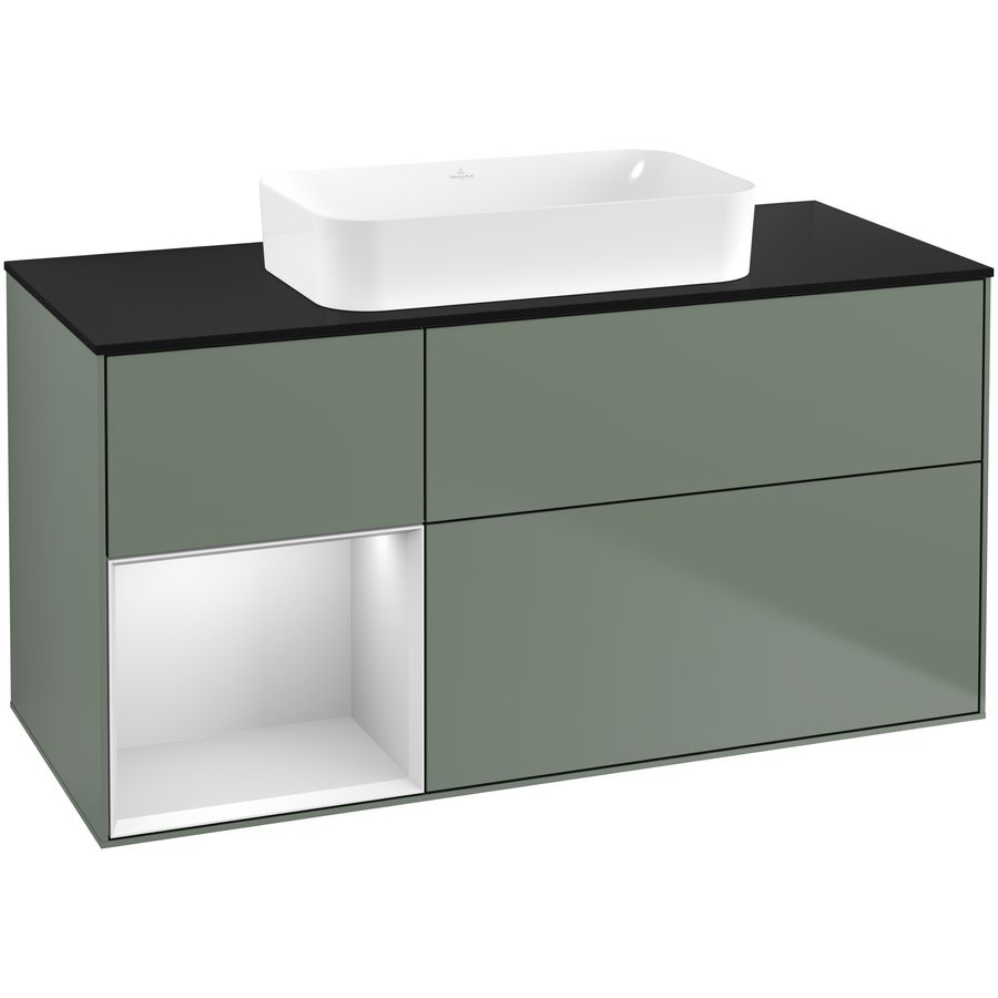 Wastafelonderkast Finion 1200x603x501mm Olive Matt Lacquer G702MTGM