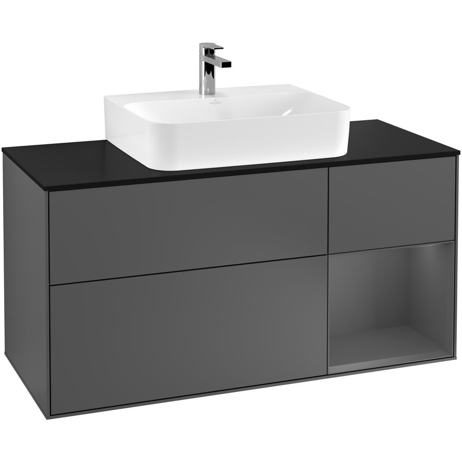 Wastafelonderkast Finion 1200x603x501mm Antr. Matt Lacquer F172GKGK