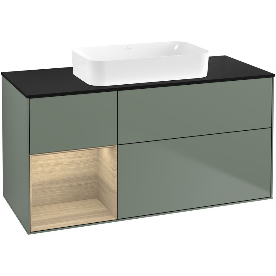 Wastafelonderkast Finion 1200x603x501mm Olive Matt Lacquer G702PCGM