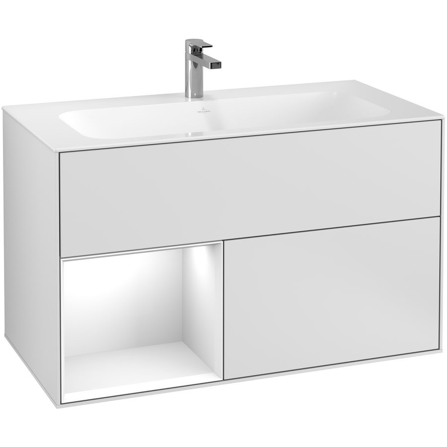 Wastafelonderkast Finion 996x591x498mm White Matt Lacquer G030GFMT