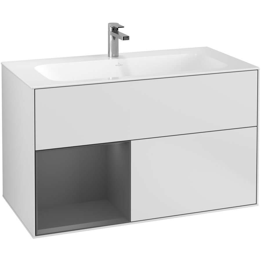 Wastafelonderkast Finion 996x591x498mm White Matt Lacquer G030GKMT