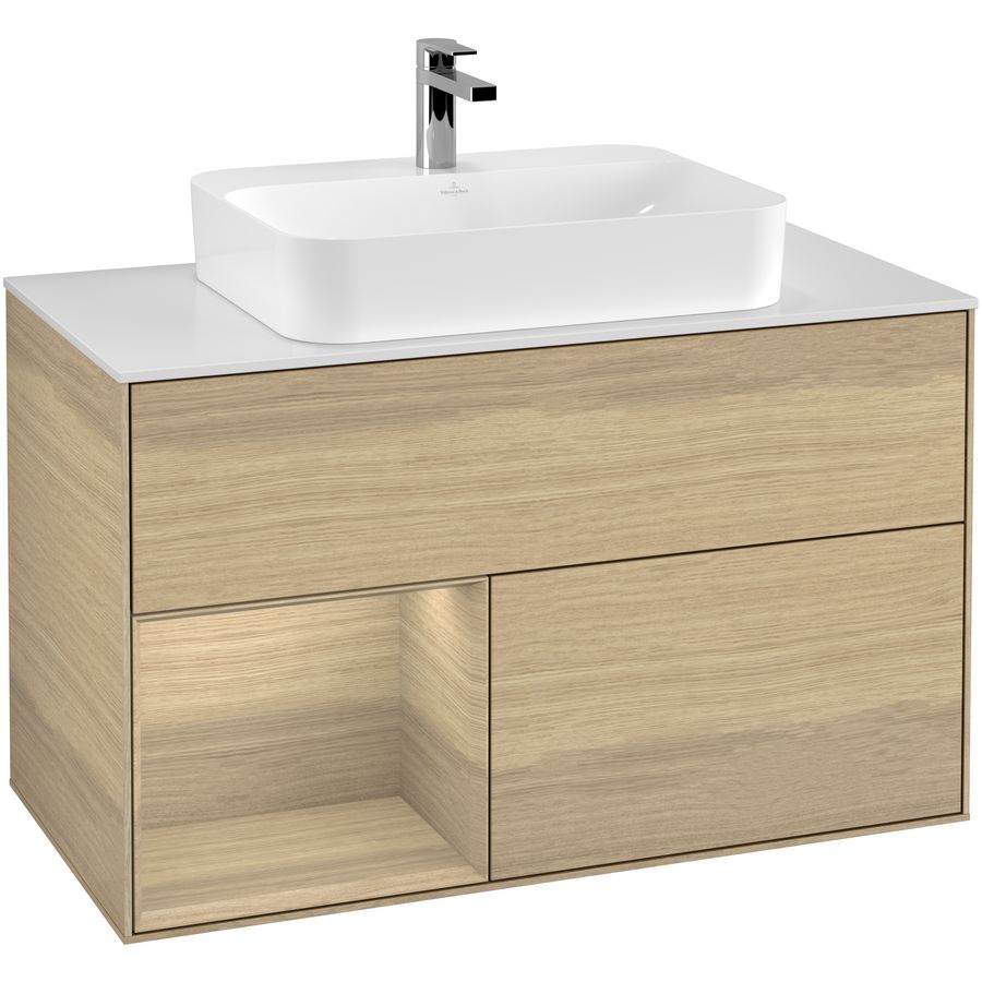 Wastafelonderkast Finion 1000x603x501mm Oak Veneer G361PCPC