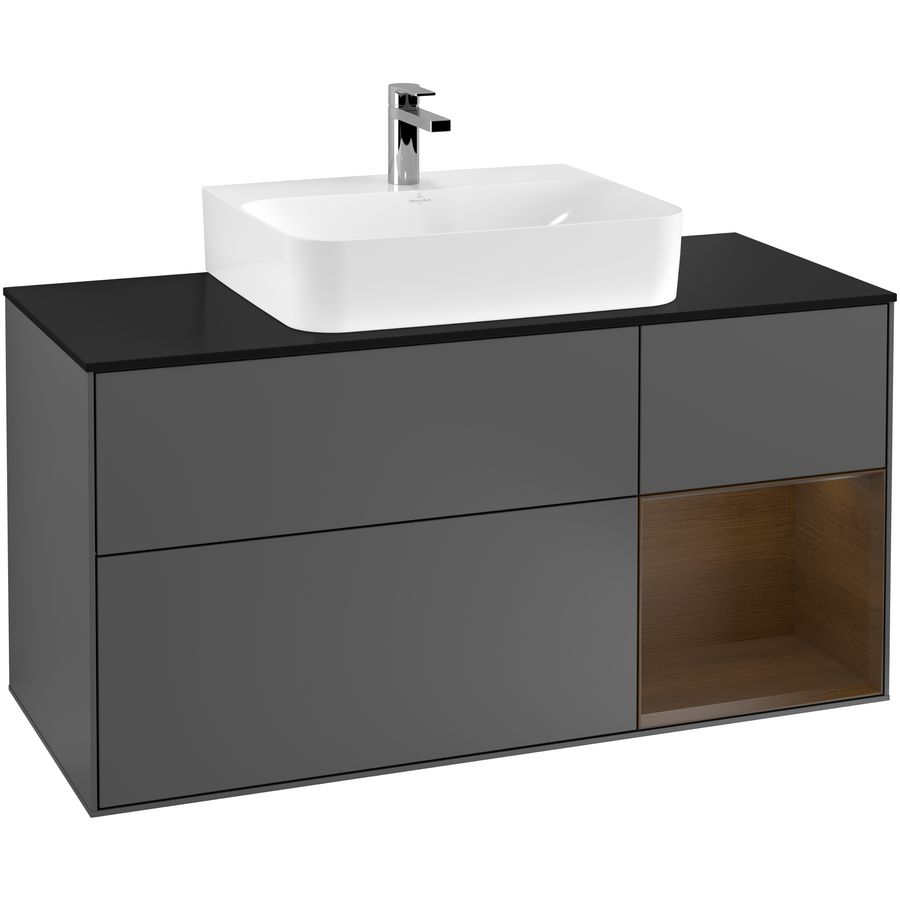 Wastafelonderkast Finion 1200x603x501mm Antr. Matt Lacquer F172GNGK