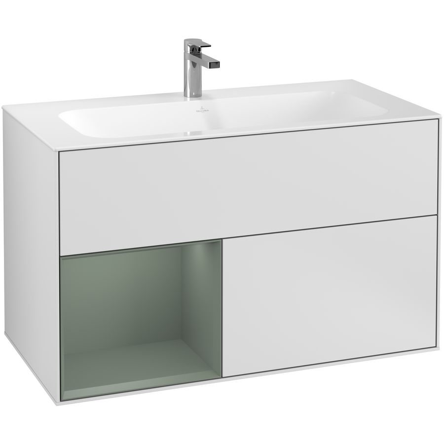Wastafelonderkast Finion 996x591x498mm White Matt Lacquer G030GMMT