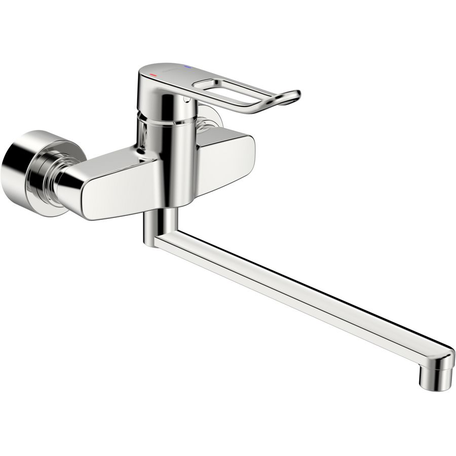 Wandmkr draaib.uitl spr377mm beugel lang hendel HANSACLINICA