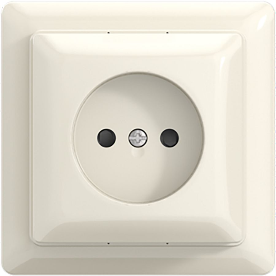 Opbouw wandcontactdoos met montageplaat ongeaard kindveilig met steekklemmen balance AP+ wit