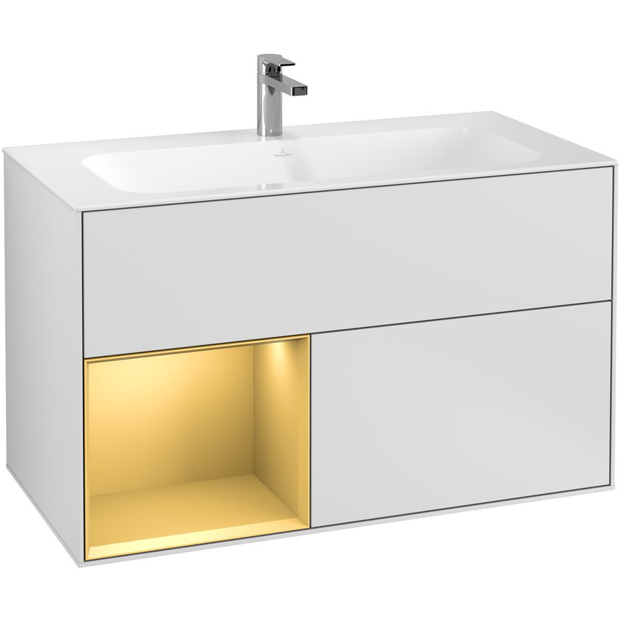 Wastafelonderkast Finion 996x591x498mm White Matt Lacquer G030HFMT