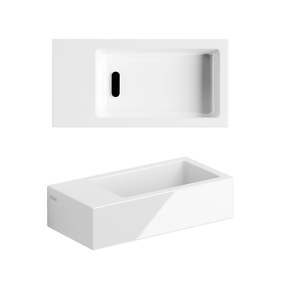 Flush 3 fontein 360x180x90mm wit zonder kraangat LI met plug