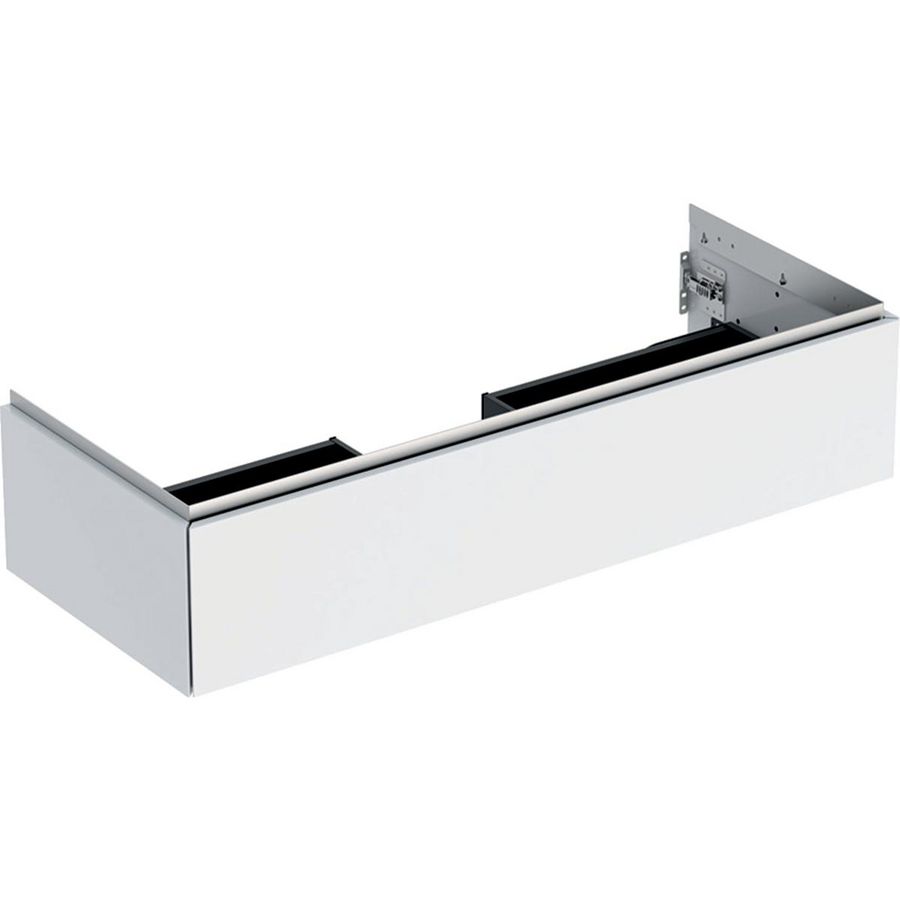 Wastafelonderkast 1x la 120cm wit hoogglans ONE