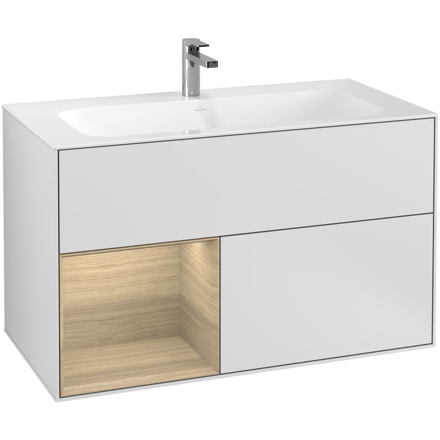 Wastafelonderkast Finion 996x591x498mm White Matt Lacquer G030PCMT