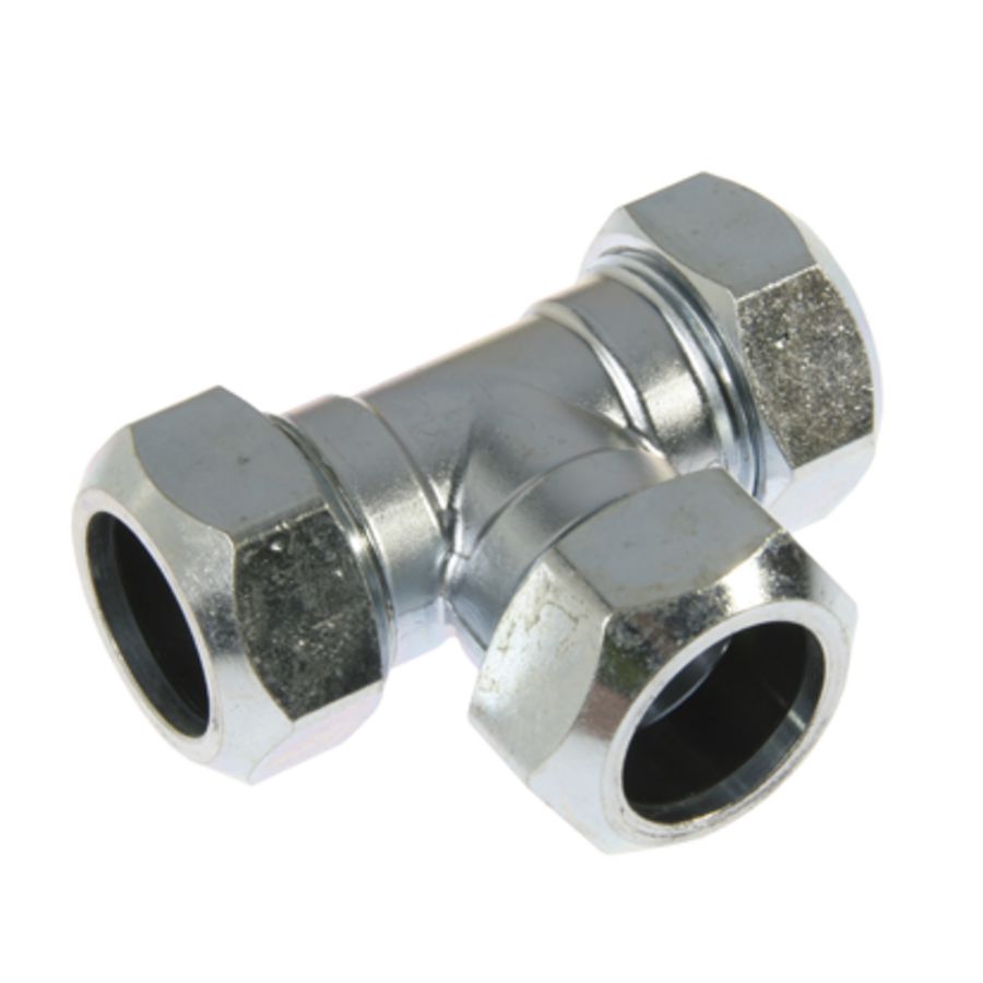 T-koppeling verlopend knel messing verzinkt 28x15x28mm 109V VVE=10