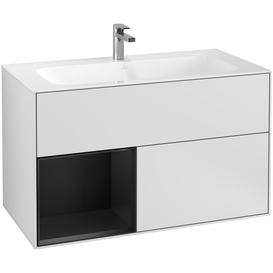 Wastafelonderkast Finion 996x591x498mm White Matt Lacquer G030PDMT