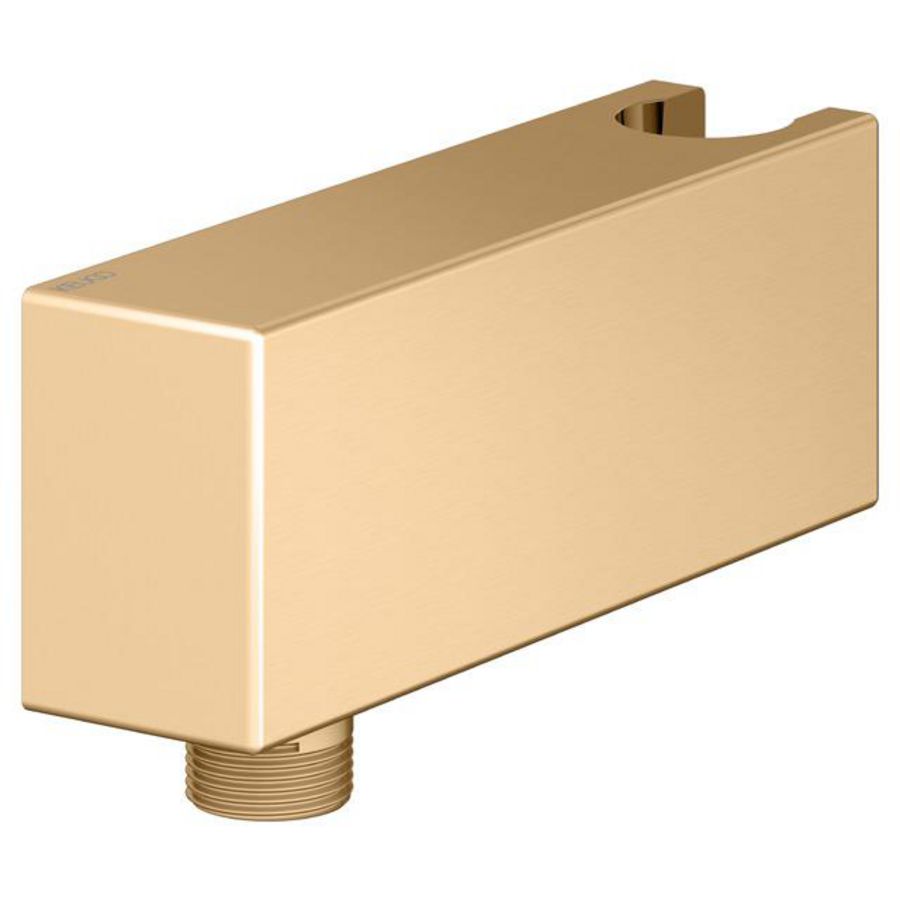 Slangaansluiting met wanddouchehouder messing geborsteld