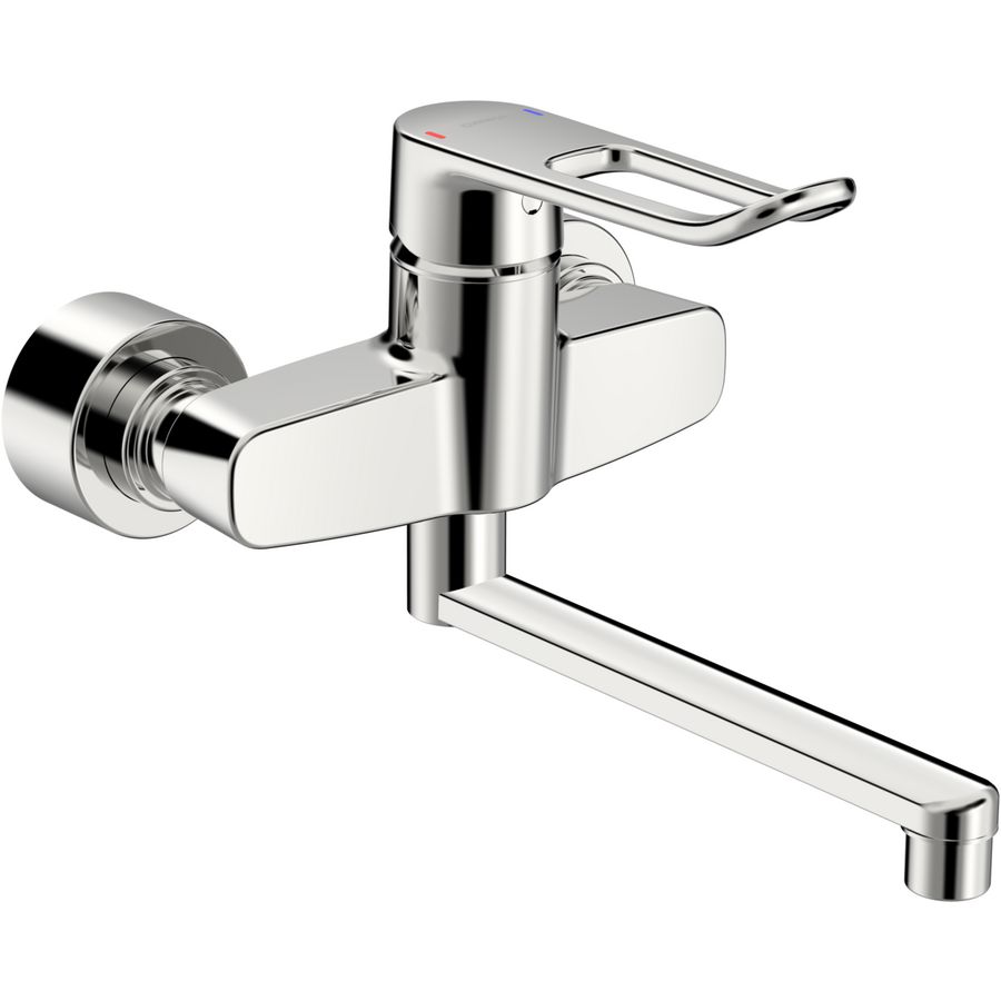 Wandmkr draaib.uitl spr277mm beugel lang hendel HANSACLINICA