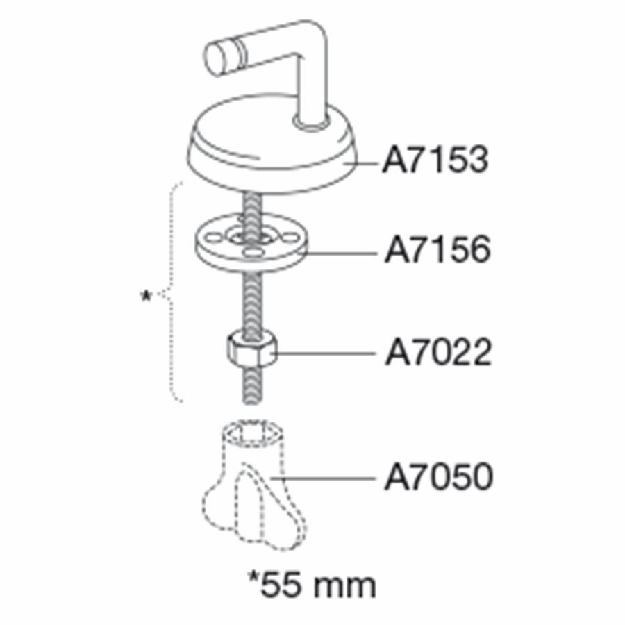 Uni scharnier RVS set 2st. B47P999