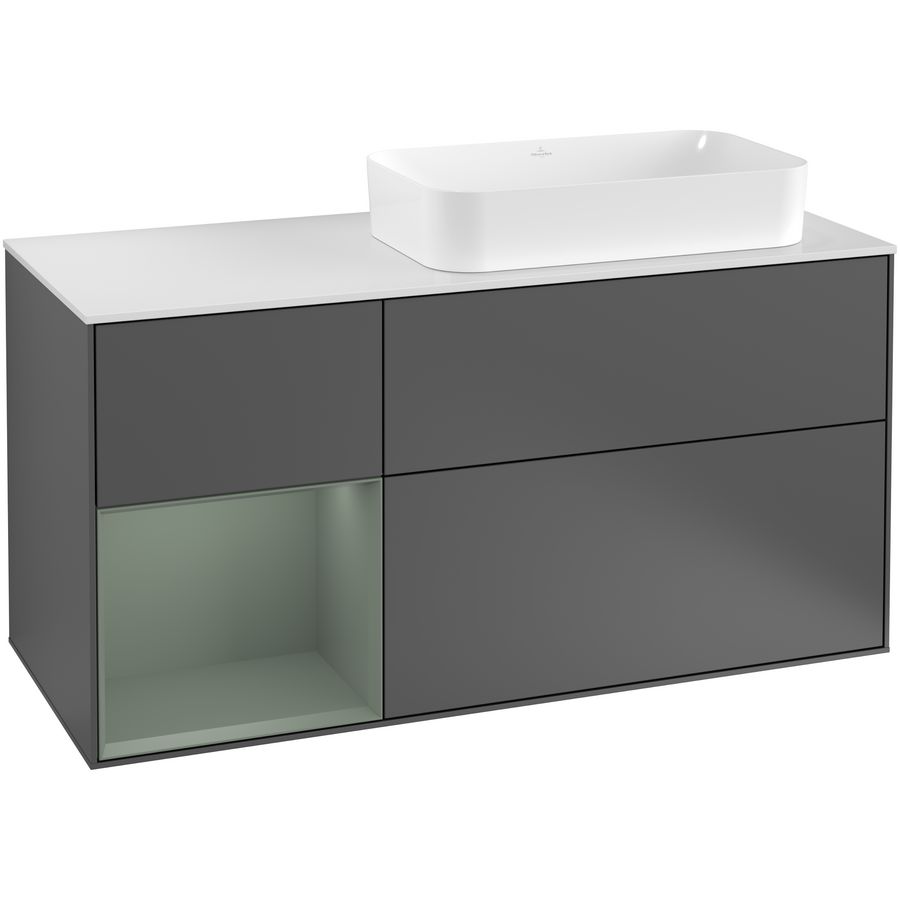 Wastafelonderkast Finion 1200x603x501mm Antr. Matt Lacquer F271GMGK