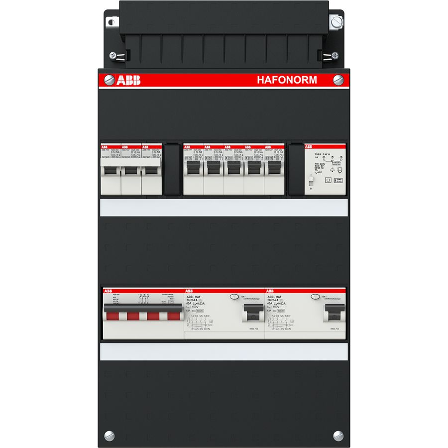 Installatiekast 5x achter 2x 30mA + KT + HS 3-f