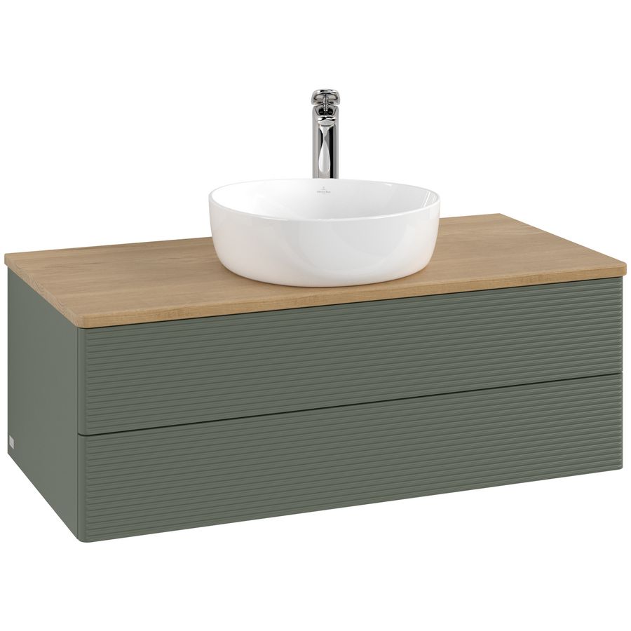 Wastafelonderkast Antao 1000x360x500mm L.Green Matt Lacquer K20151HL