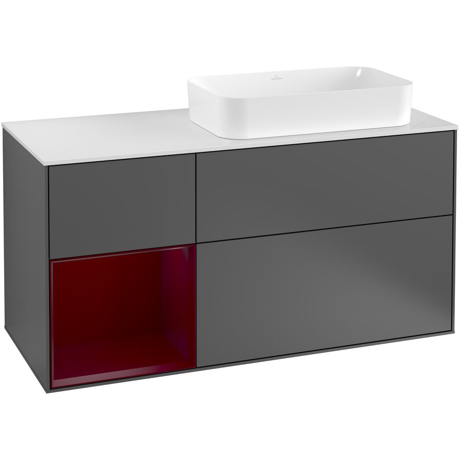 Wastafelonderkast Finion 1200x603x501mm Antr. Matt Lacquer F271HBGK