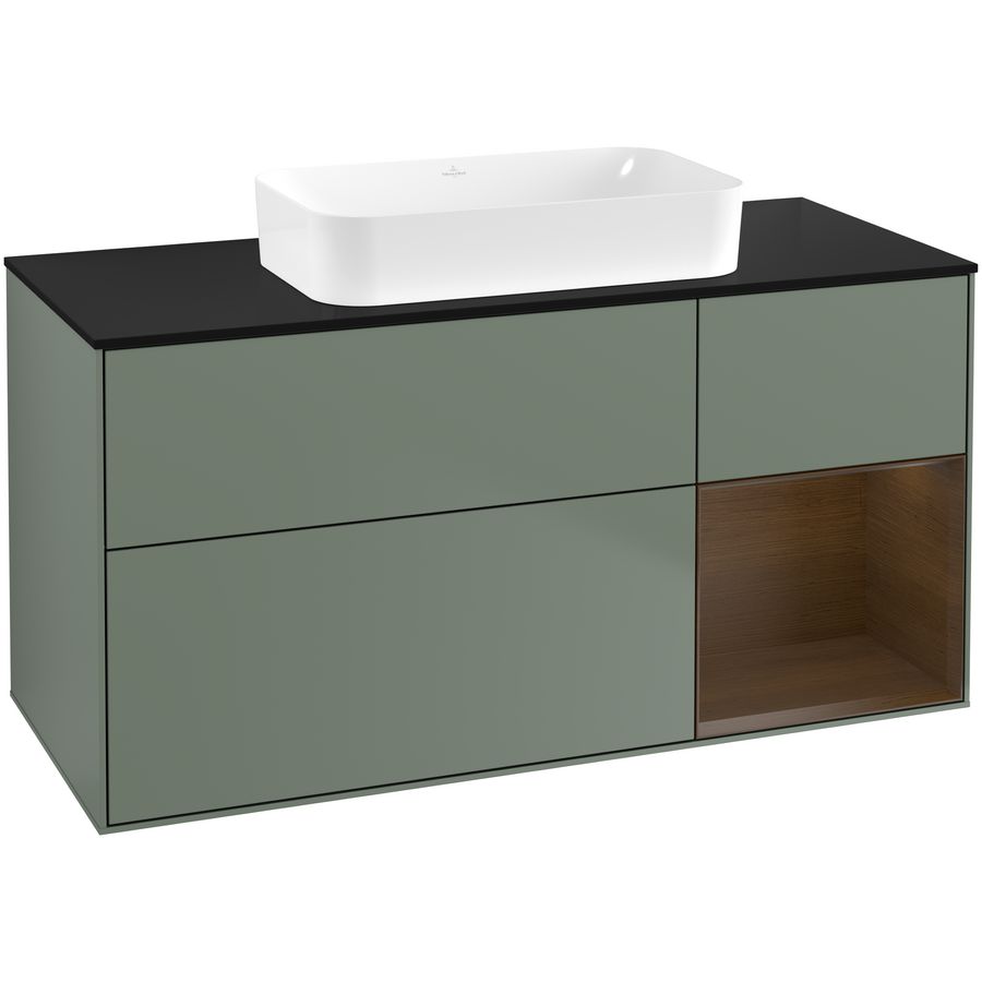 Wastafelonderkast Finion 1200x603x501mm Olive Matt Lacquer G712GNGM