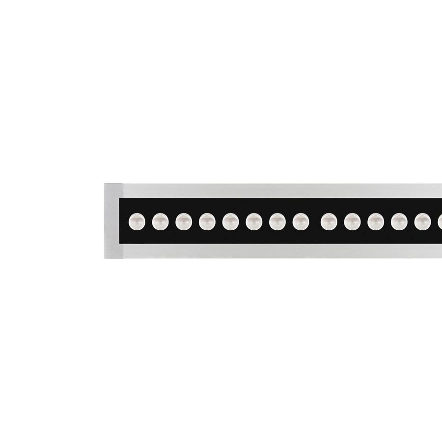 LED-Linear inbouwarmatuur 3000K 26W statisch asymm. gemiddel